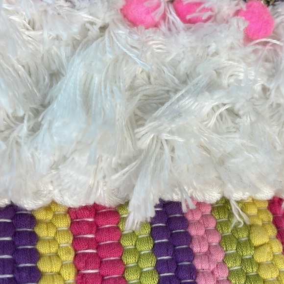 NWT Colorful Handmade Woven Fringed Boho Clutch - Picture 10 of 10